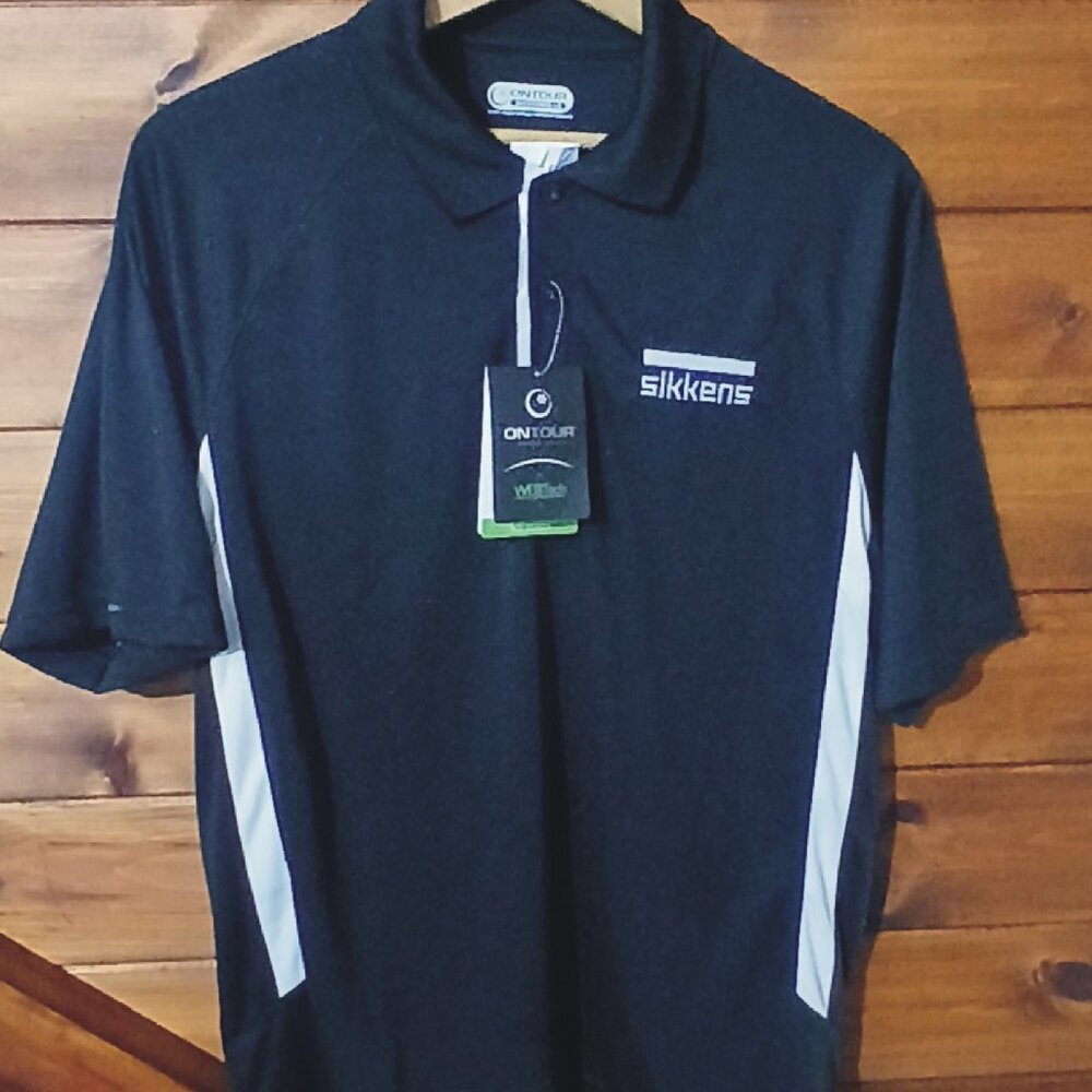 Comfortable Men's ONtour Sikkens NEW Black Polo #162119954 Large
